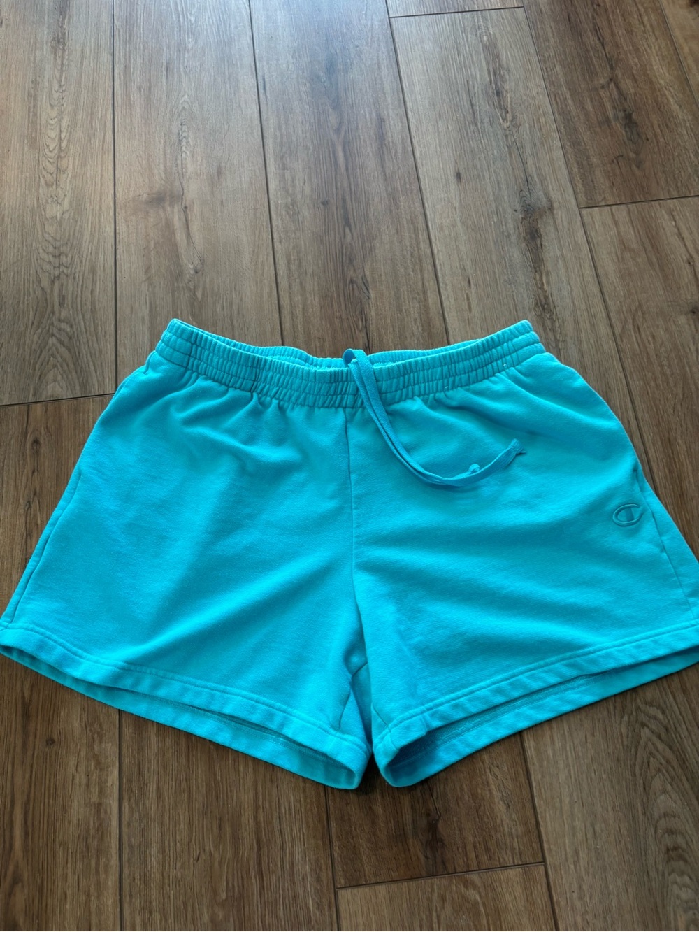 Champion Women's Turquoise Athletic Drawstring Shorts